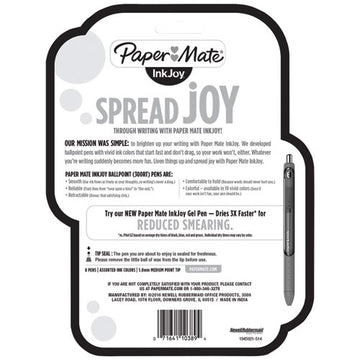 Paper Mate® Inkjoy 300 Rt Ballpoint Pen Retractable, Medium 1 Mm, Assorted Ink And Barrel Colors, 8-pack freeshipping - TVN Wholesale